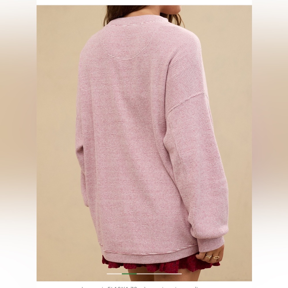 Aerie Getaway Waffle Sweatshirt🍒 - Picture 2 of 11